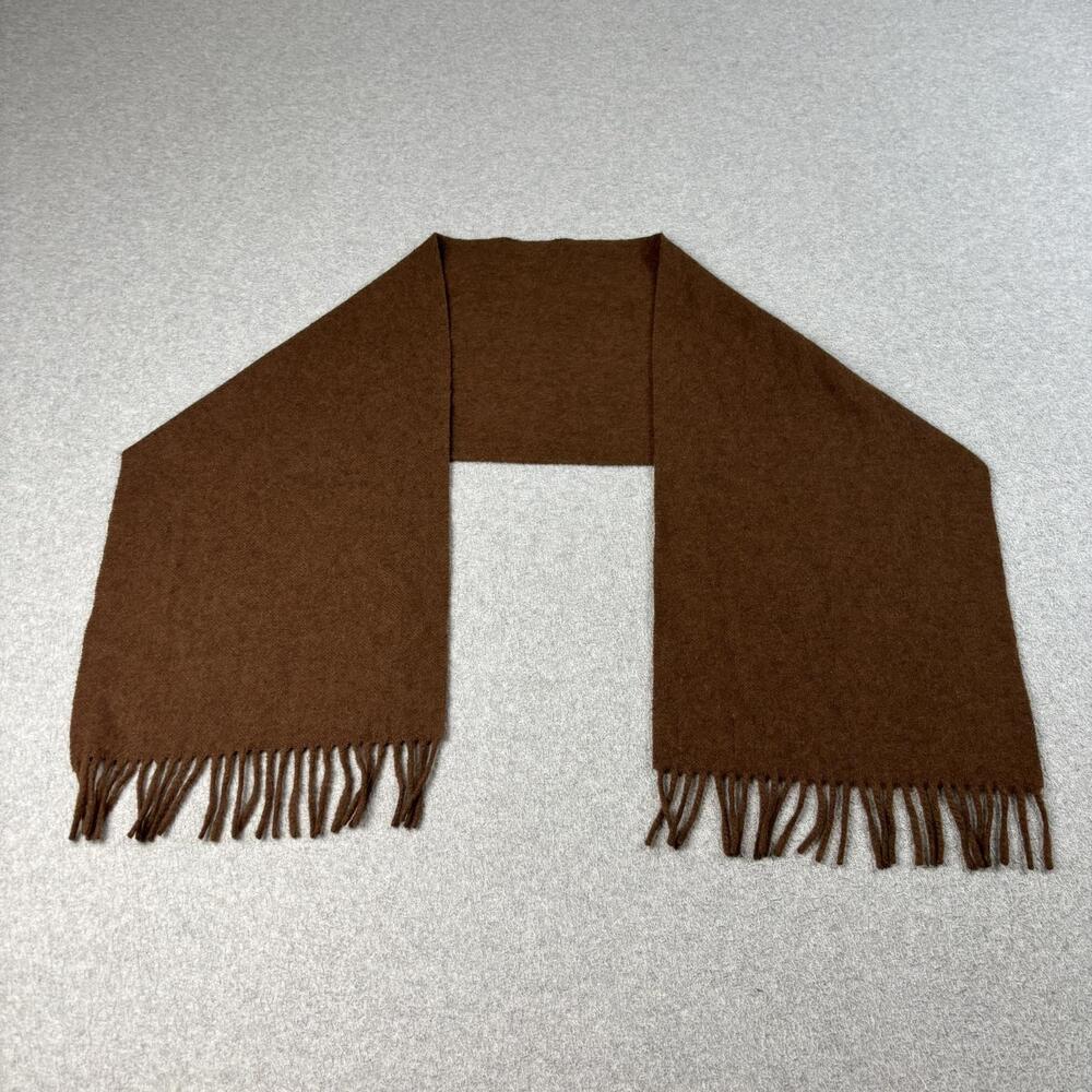 Vintage Nordstrom Cashmere Scarf Womens Brown Fringe Germany Heritage Academia